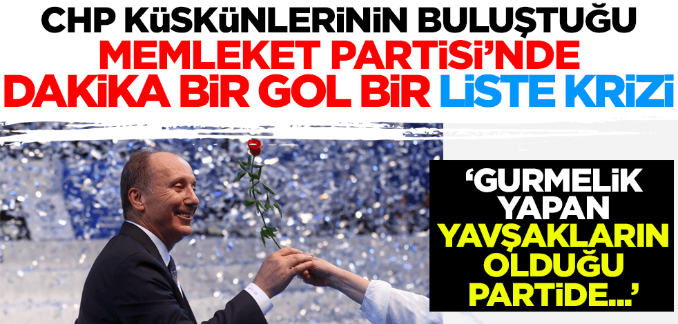 Muharrem İnce'nin Memleket Partisi'nde liste krizi! 'Yavşakların olduğu partide olmayacağım"
