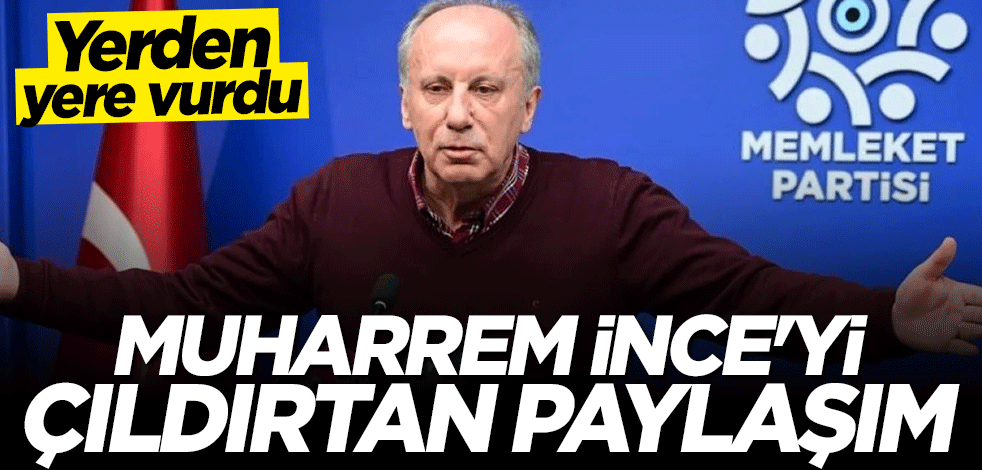 Muharrem İnce'yi çıldırtan paylaşım! Yerden yere vurdu