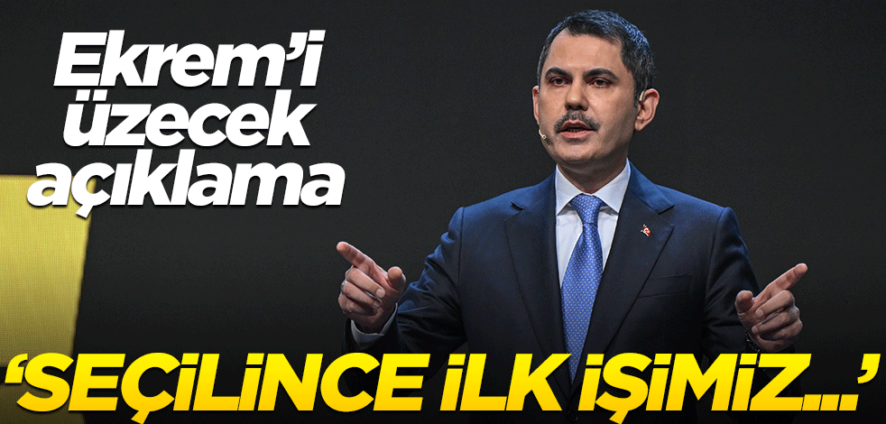 Murat Kurum'dan İmamoğlu'nu üzecek açıklama! "Seçilince ilk işimiz..."