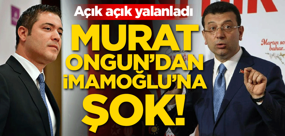 Murat Ongun'dan İmamoğlu'na şok! Yalanladı