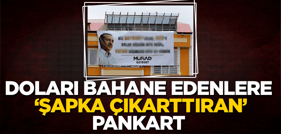 MÜSİAD Bayburt şubesinden 'dolarcılara' pankartlı cevap