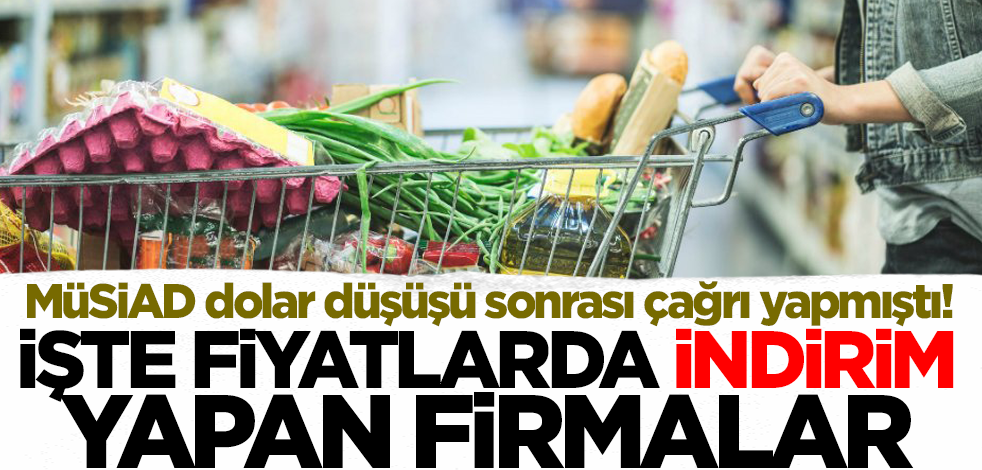 MÜSİAD dolar düşüşü sonrası çağrı yapmıştı! İşte indirim yapan o firmalar