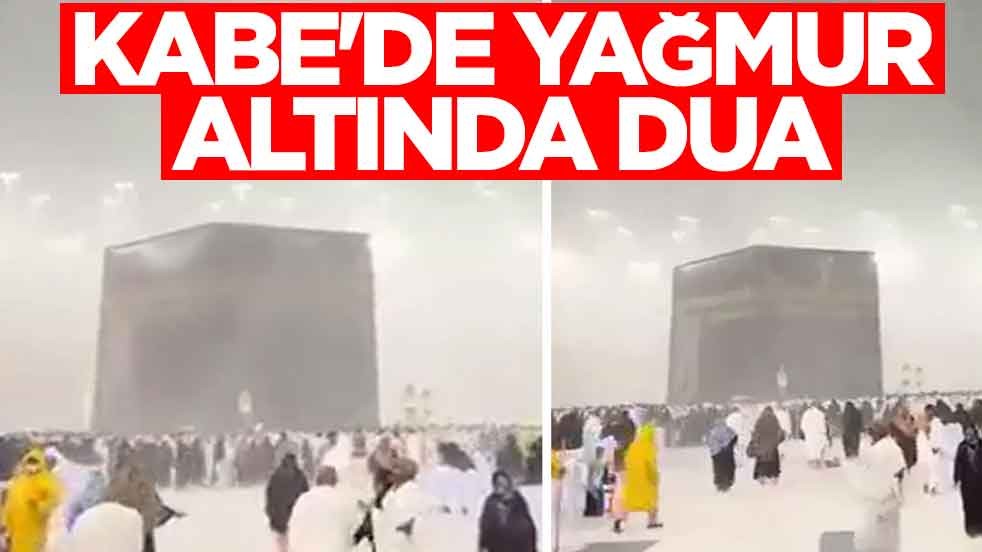 Kabe'de yağmur altında dua