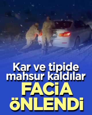 Muş'ta kar ve tipide mahsur kalan 13 kişi kurtarıldı
