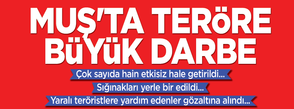 Muş'ta PKK'ya büyük darbe vuruldu