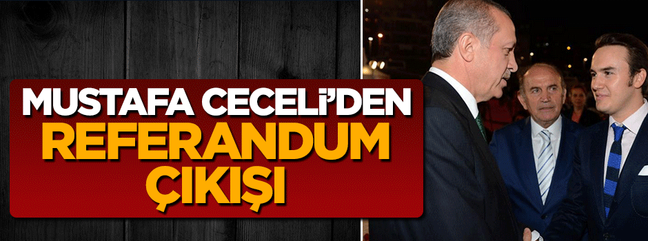 Mustafa Ceceli'den referandum çıkışı