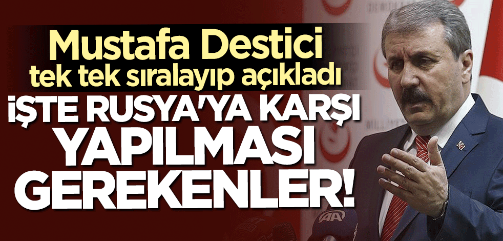 Mustafa Destici tek tek sıraladı... İşte Rusya'ya karşı yapılması gerekenler