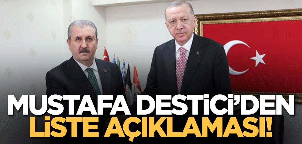 Mustafa Destici'den liste açıklaması!
