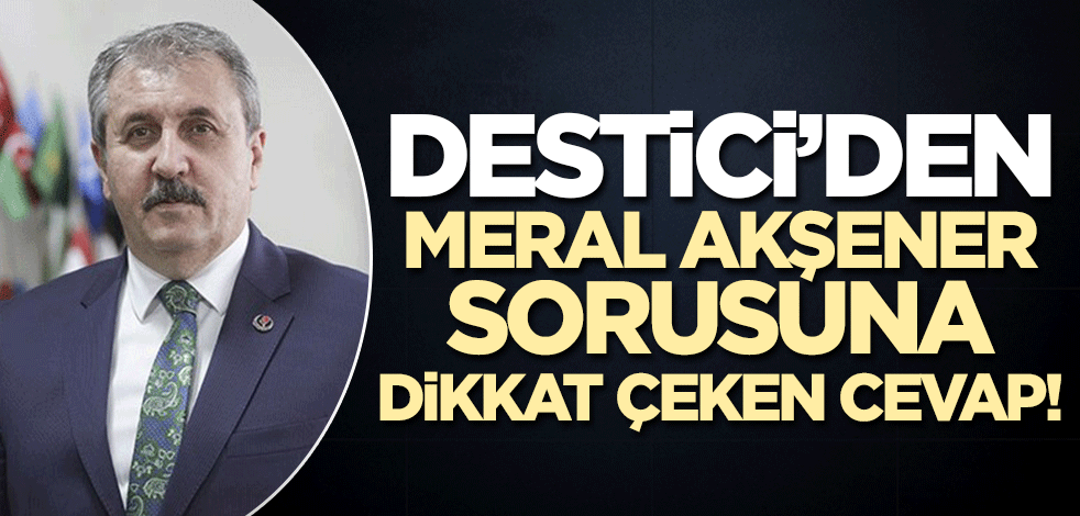 Mustafa Destici'den Meral Akşener açıklaması! 'Elbette ki bunu arzu ederiz'