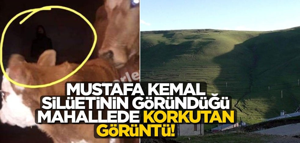 Mustafa Kemal silüetinin göründüğü mahallede korkutan görüntü!