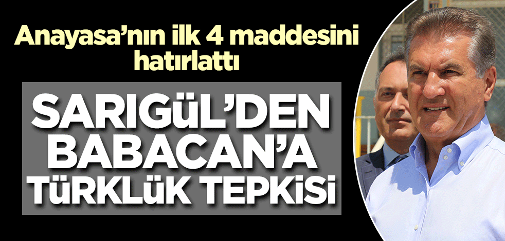 Mustafa Sarıgül'den Ali Babacan'a cevap! Anayasa'nın ilk 4 maddesini hatırlattı