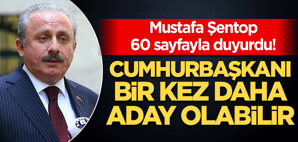 Mustafa Şentop 60 sayfayla duyurdu! "Cumhurbaşkanı bir kez daha aday olabilir"