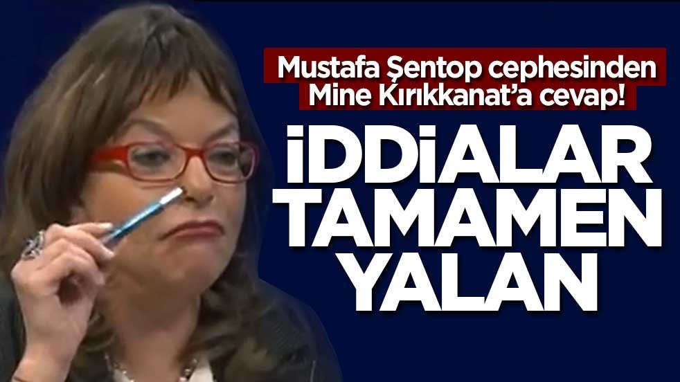 Mustafa Şentop cephesinden Mine Kırıkkanat’a cevap! İddialar tamamen yalan