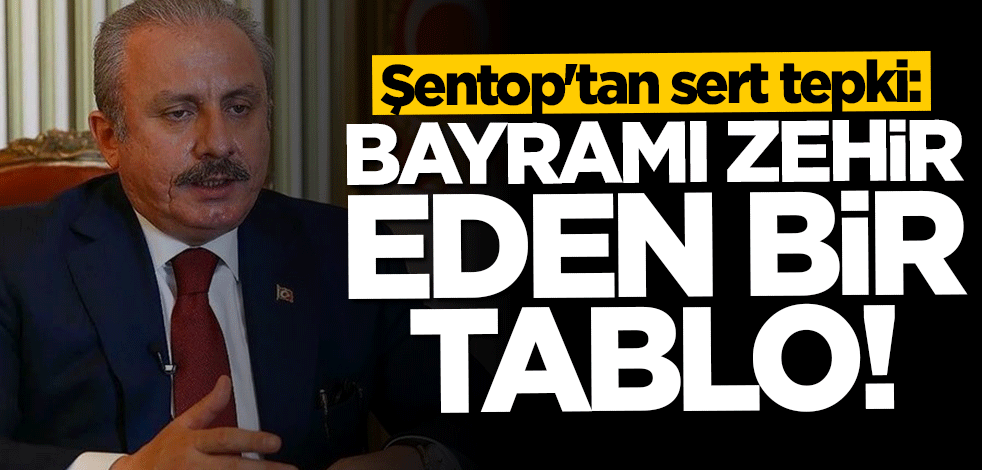 Mustafa Şentop'tan sert tepki: Bayramı zehir eden bir tablo