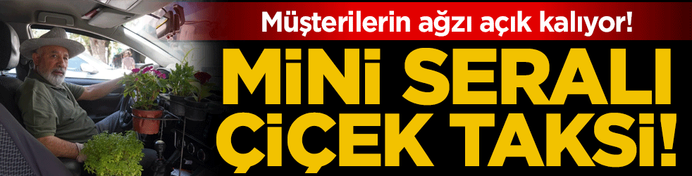 Müşterilerin ağzı açık kalıyor! Mini seralı çiçek taksi