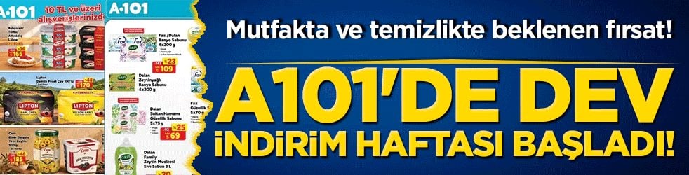 Mutfakta ve temizlikte beklenen fırsat! A101'de dev indirim haftası başladı!