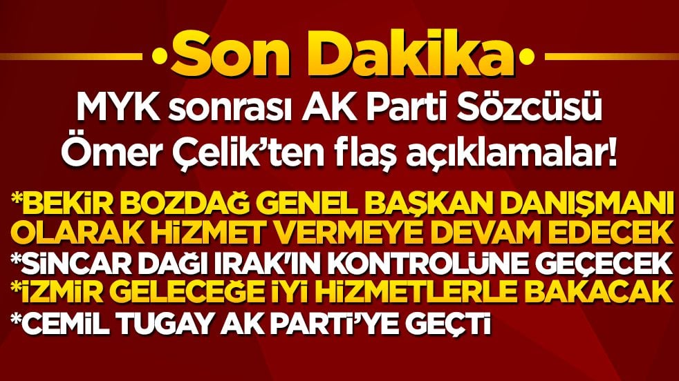 MYK toplantısı sona erdi! AK parti sözcüsü Ömer Çelik’ten açıklamalar