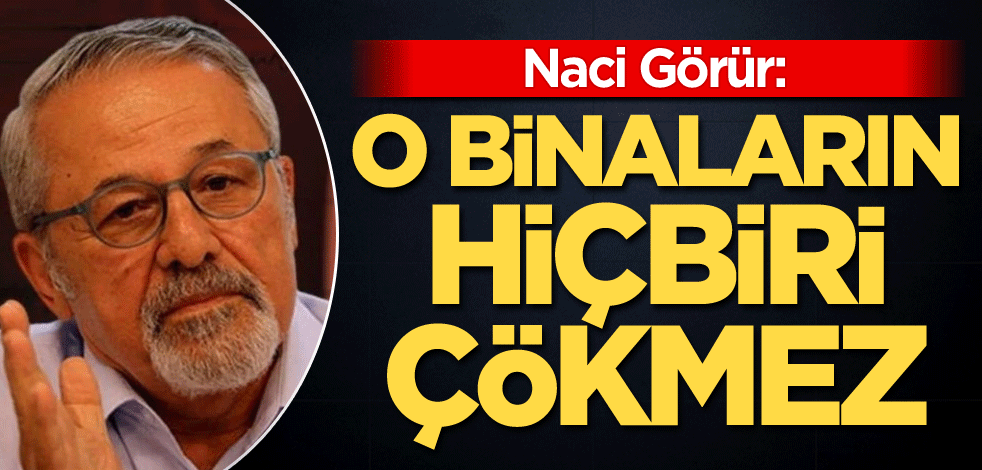 Naci Görür: O binaların hiçbiri çökmez