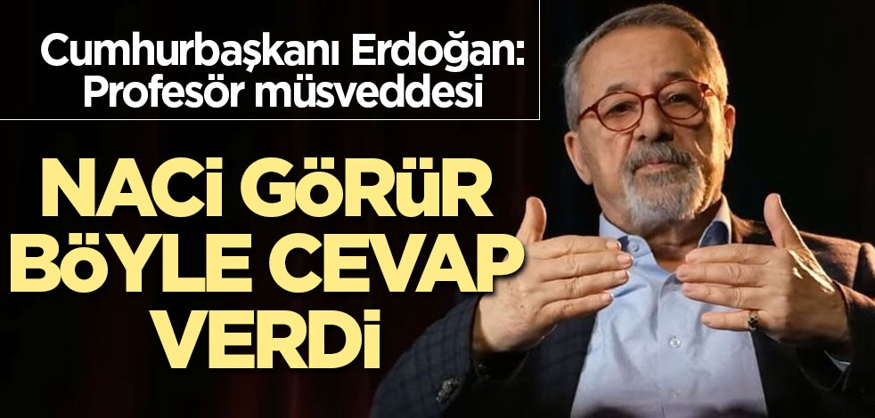 Naci Görür'den Erdoğan'ın 'Profesör müsveddesi' sözlerine ilişkin açıklama