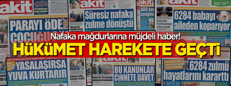 Nafaka mağdurlarına müjdeli haber! Hükümet harekete geçti