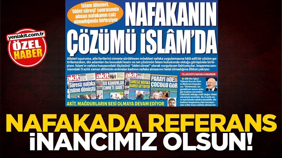 Nafakada referans inancımız olsun!