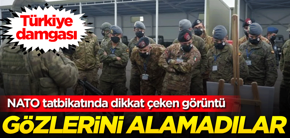 NATO tatbikatında dikkat çeken görüntü! Yabancı askerler gözlerini alamadı