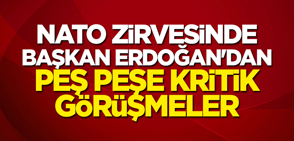 NATO Zirvesi'nde Başkan Erdoğan'dan peş peşe diplomasi trafiği