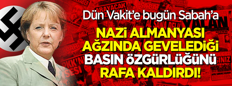Nazi Almanyası milli medyayı hedef alıyor