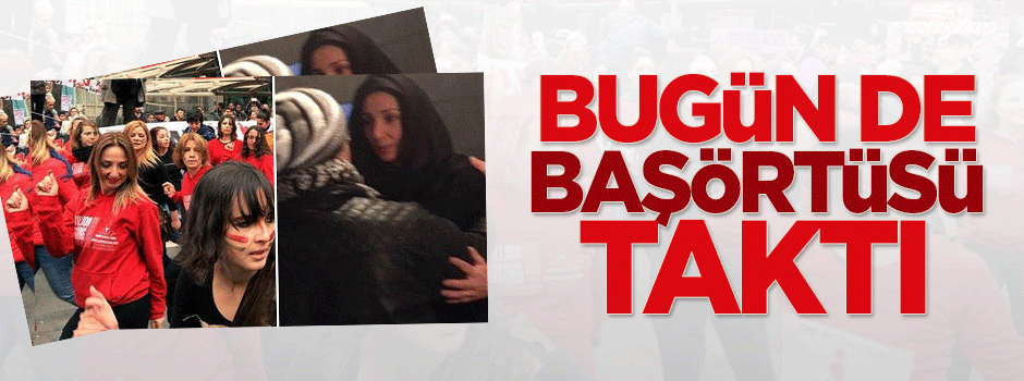 Nazlıaka, bugün de başörtüsü taktı