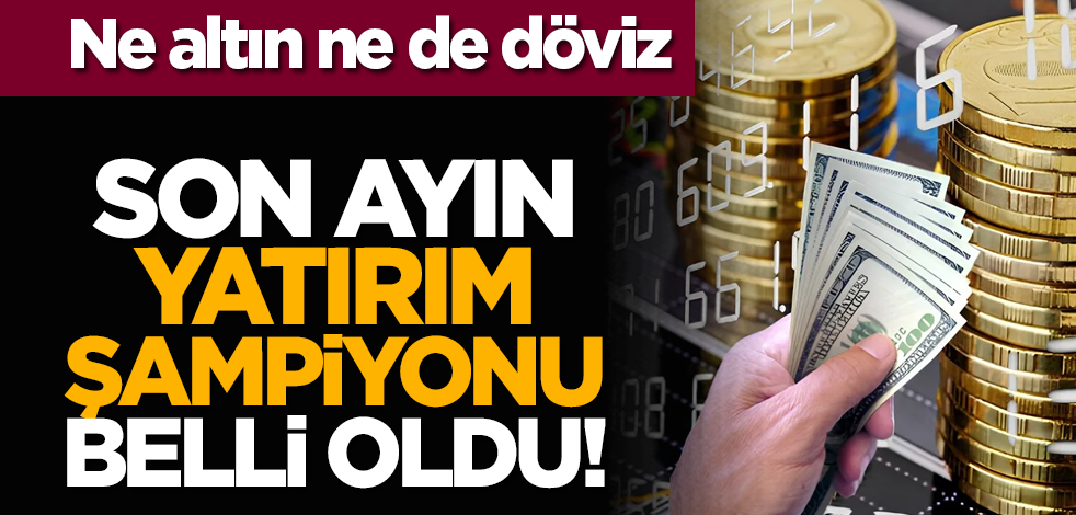 Ne altın ne de döviz… Son ayın yatırım şampiyonu belli oldu!