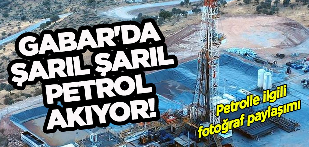 Ne altın ne dolar Gabar'da musluktan şarıl şarıl petrol akıyor! Türkiye'den olay petrol rezervine ilişkin dikkat çeken bir paylaşım