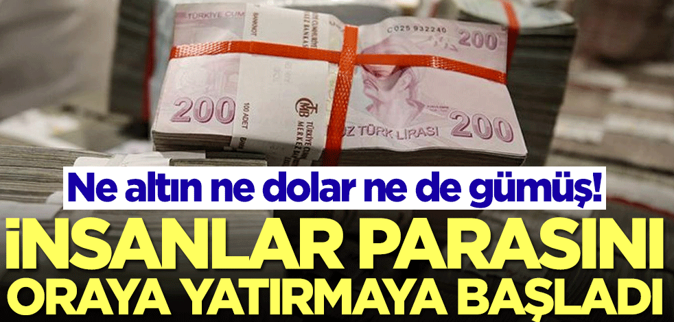Ne altın ne dolar ne de gümüş! İnsanlar parasını oraya yatırmaya başladı