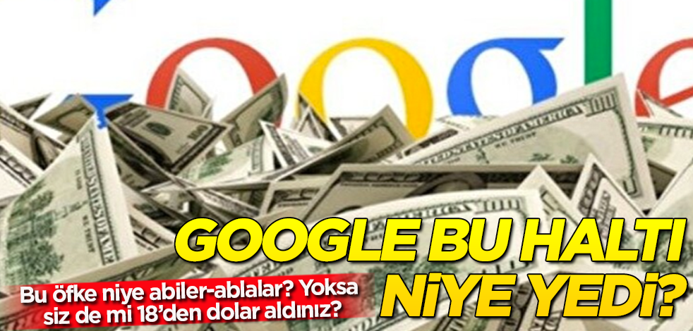 Ne bu kin? Yoksa Google'cılar da mı 18'den dolar aldı?