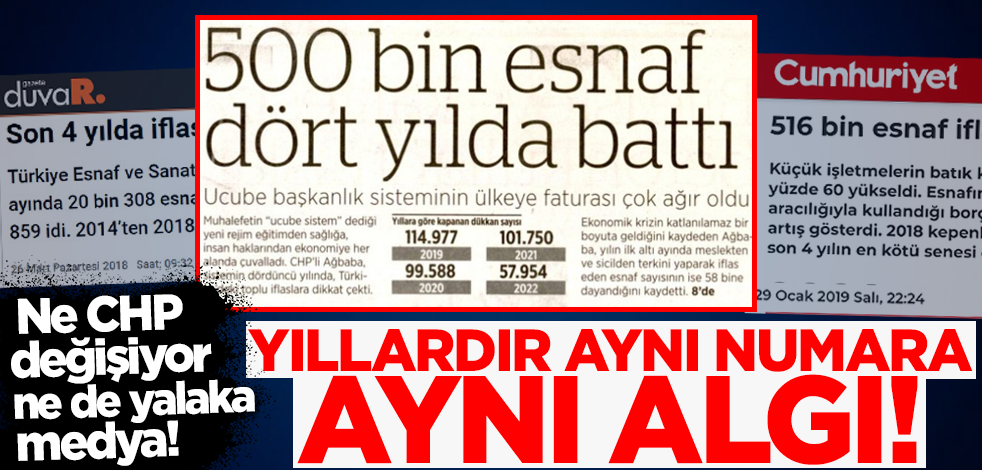 Ne CHP değişiyor ne de yalaka medya! Yıllardır aynı numara aynı algı