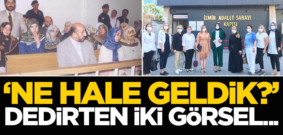 "Ne hale geldik?" dedirten iki görsel...