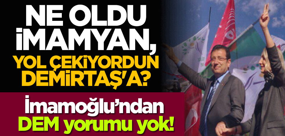 Ne oldu İmamyan, yol çekiyordun Demirtaş'a? İmamoğlu’ndan DEM yorumu yok!