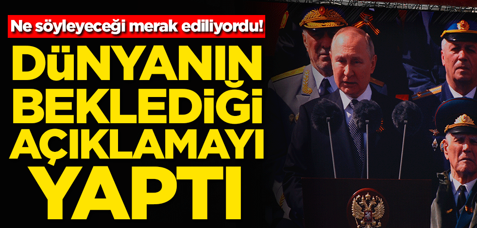 Ne söyleyeceği merak ediliyordu! Dünyanın beklediği açıklamayı yaptı