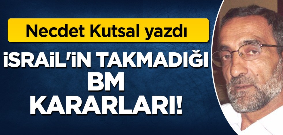 Necdet Kutsal yazdı: İsrail'in takmadığı BM kararları!