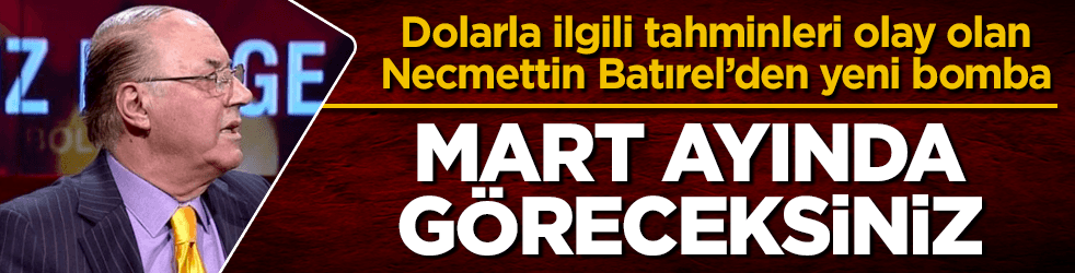 Necmettin Batırel'den yeni bomba: Mart ayında göreceksiniz