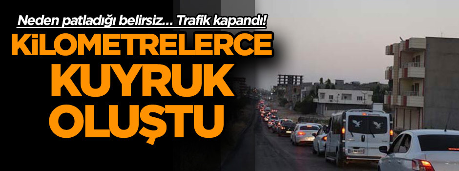 Neden patladığı belirsiz… Trafik kapandı! Kilometrelerce kuyruk oluştu
