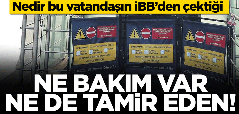 Nedir bu vatandaşın İBB’den çektiği... Metro istasyonlarında yürüyen merdiven ve asansör rezaleti!