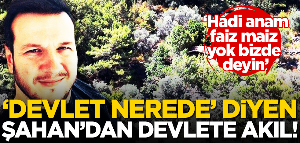 ‘Nerede devlet’ diyen Şahan'dan teklif: ‘Hadi anam faiz maiz yok bizde deyin’