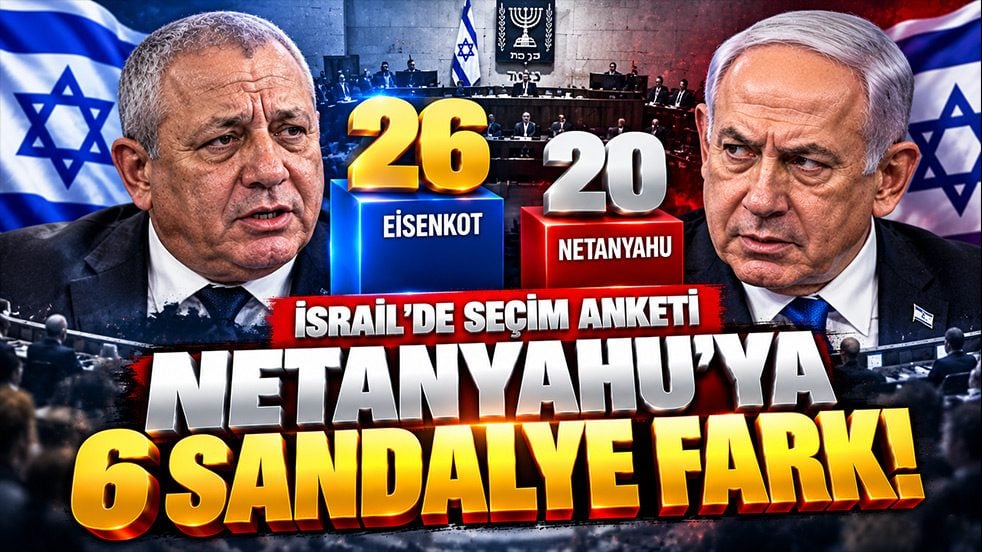 Netanyahu’ya seçim şoku! Rakibi 6 sandalye fark attı