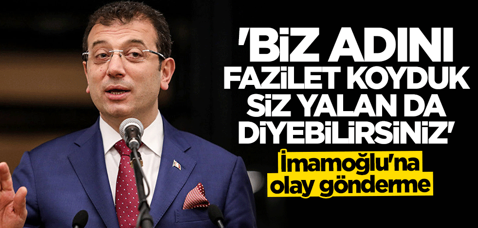 Nevşehir Belediyesi’nden CHP'li Ekrem İmamoğlu’na "Fazilet Durağı" göndermesi