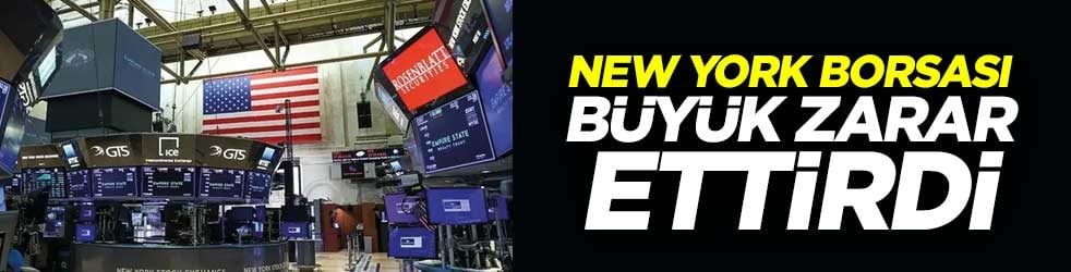 New York borsası büyük zarar ettirdi