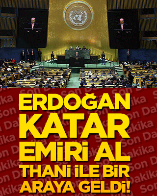 Erdoğan Katar Emiri Al Thani ile bir araya geldi!
