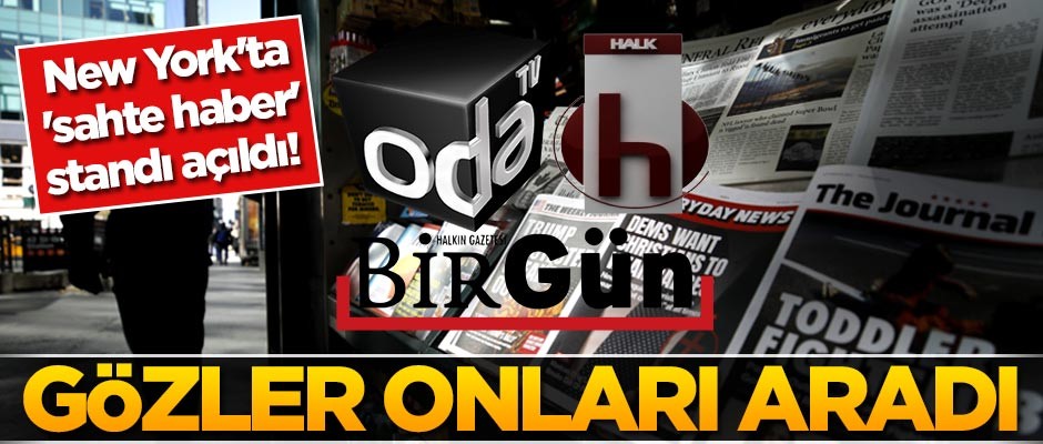 New York'ta 'sahte haber' standı açıldı! Gözler Oda TV, Halk TV ve Birgün'ün haberlerini aradı