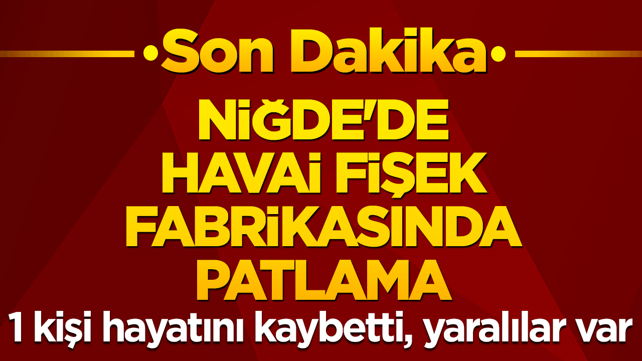 Niğde'de havai fişek fabrikasında patlama: Yaralılar var