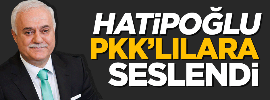 Nihat Hatipoğlu PKK'lılara seslendi