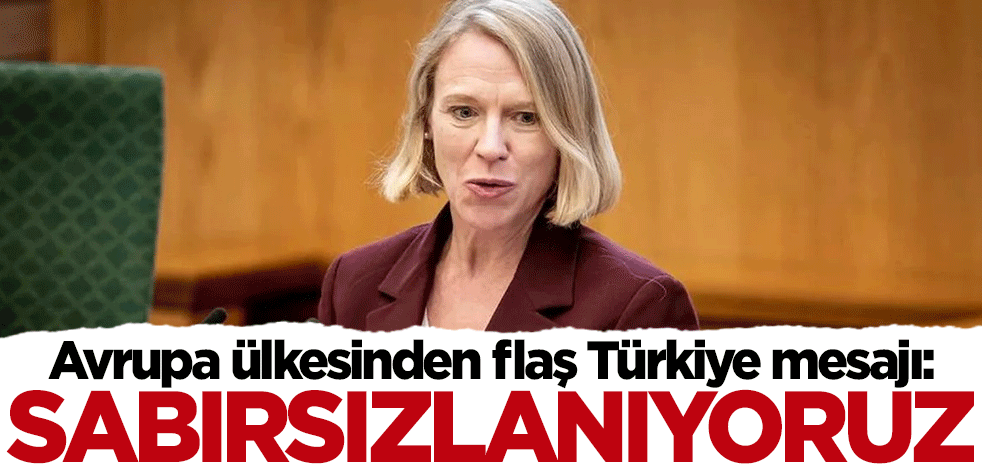 Norveç'ten flaş Türkiye açıklaması: Sabırsızlıkla bekliyoruz